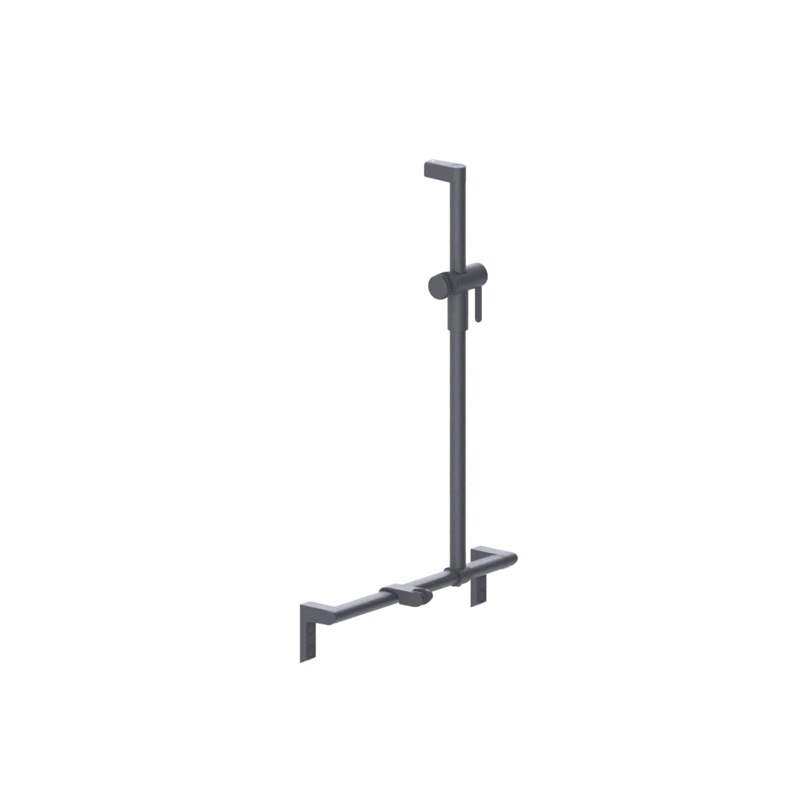 Cavere Care Shower handrail, with movable shower handrail, 500 x 750 mm, Cavere Metallic anthracite