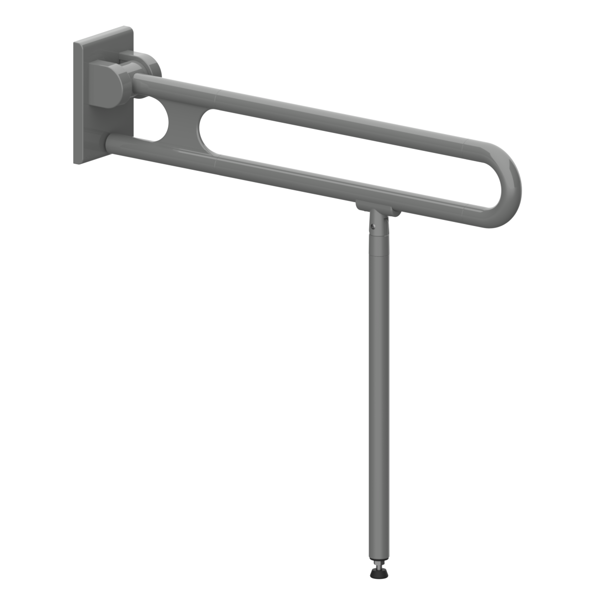 Nylon Care 300 Lift-up support rail, with floor support (750 mm), left and right, L = 850 mm, Dark grey