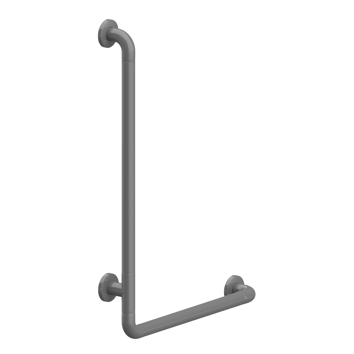 Special Care Adipositas Grab rail, 90°, left and right, 500 x 750 mm, Dark grey