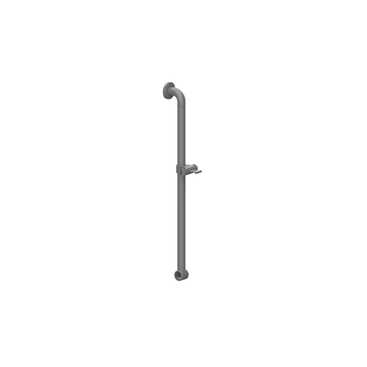Nylon Care 400 Shower head rail, movable, left and right, 750 mm, Dark grey