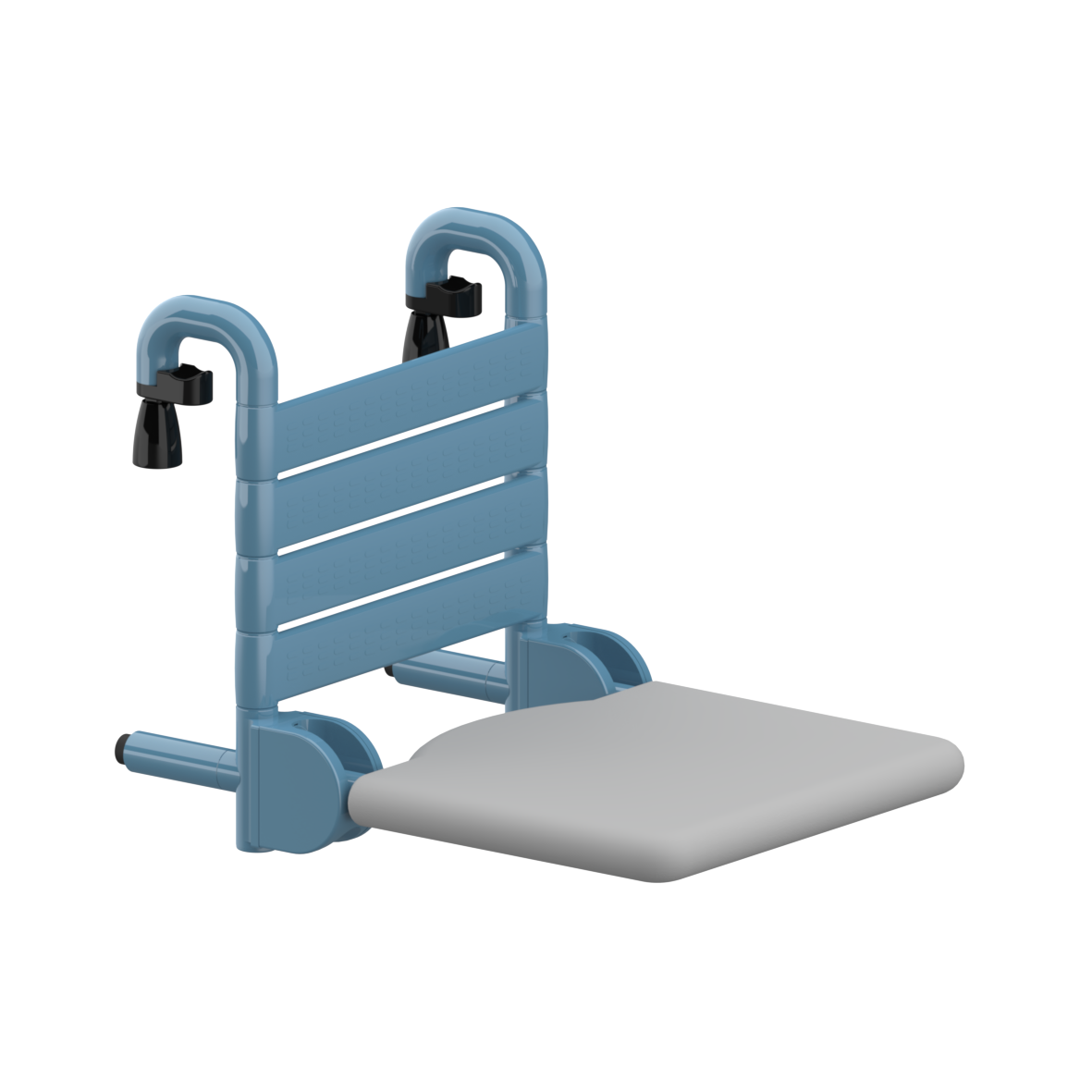 Nylon Care 400 Siège de douche à suspendre, 410 x 564 x 439 mm, Bleu Pastel, Rembourrage gris clair