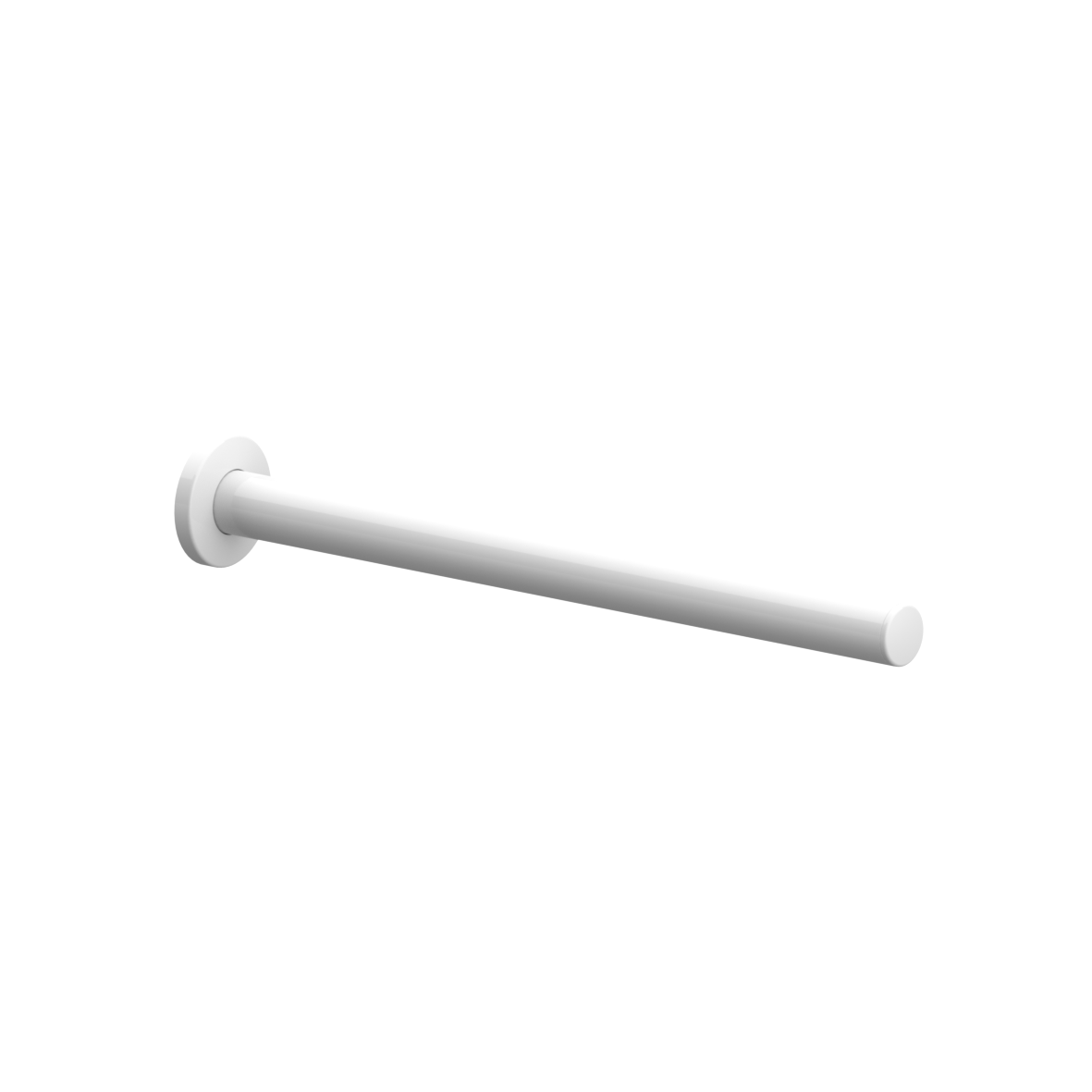 Nylon Care Towel rail, with rosettes, L = 450 mm, White