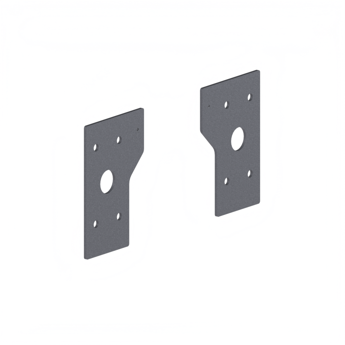 Cavere Care Adapter-Set, Zwischenplatten, für Cavere Care Rückenlehne, 12 x 155 x 227 mm, Cavere Anthrazit-Metallic