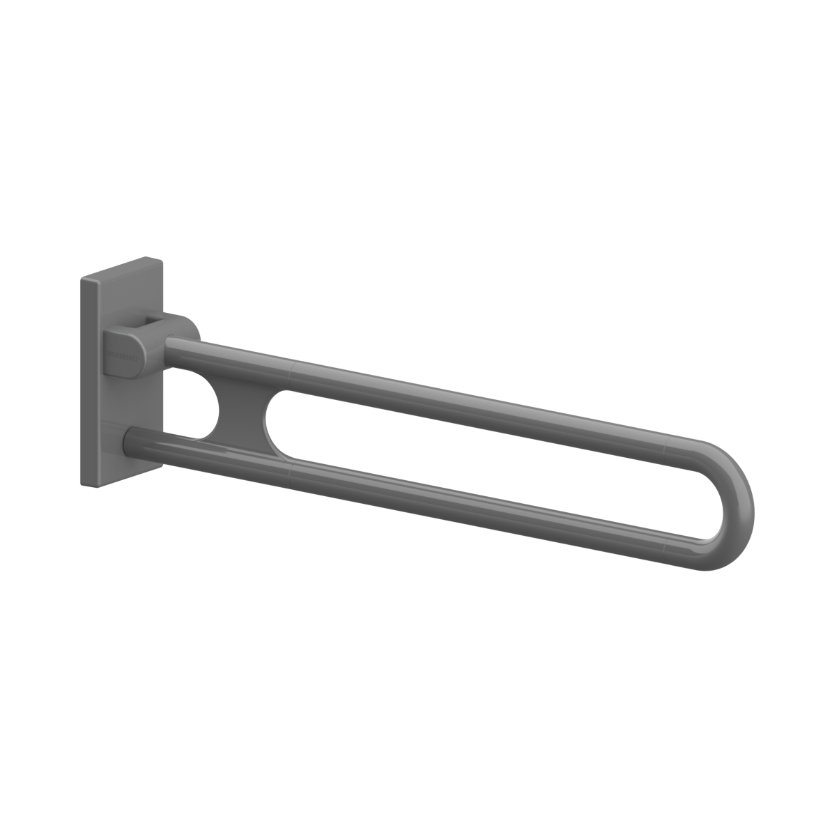 Nylon Care Lift-up support rail vario, with base plate, left and right, L = 850 mm, Dark grey