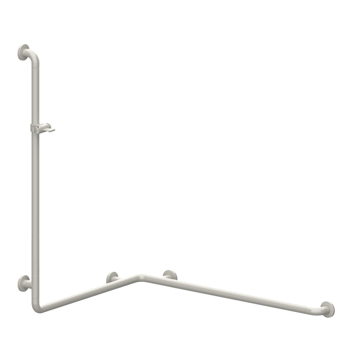 Nylon Care 400 Shower handrail, with shower head rail, left and right, 1004 x 767 x 1100 mm, Manhattan