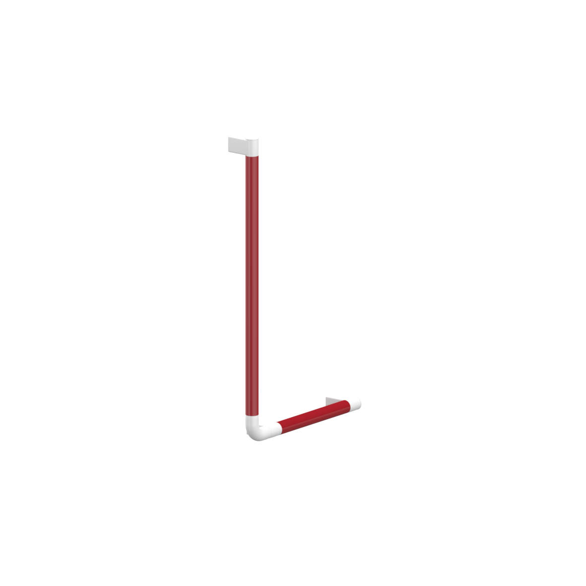 Verso Care Duo Grab rail, 90°, right, 400 x 750 mm, Red-White