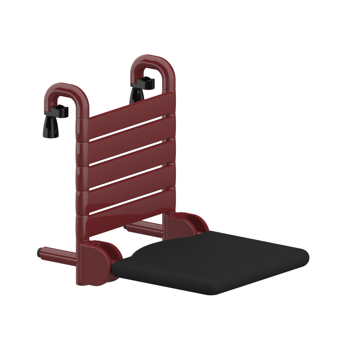 Nylon Care 400 Siège de douche à suspendre, 410 x 564 x 501 mm, Bordeaux, Rembourrage noir Nylon Care 400 Siège de douche à suspendre, 410 x 564 x 501 mm, Bordeaux, Rembourrage noir