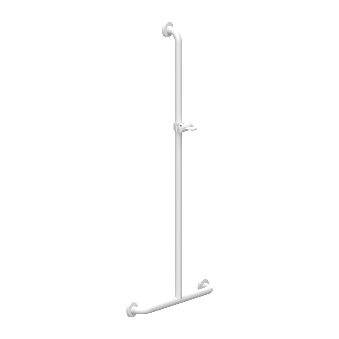 Eco Care Shower handrail, with shower head rail, left and right, 500 x 1200 mm, White