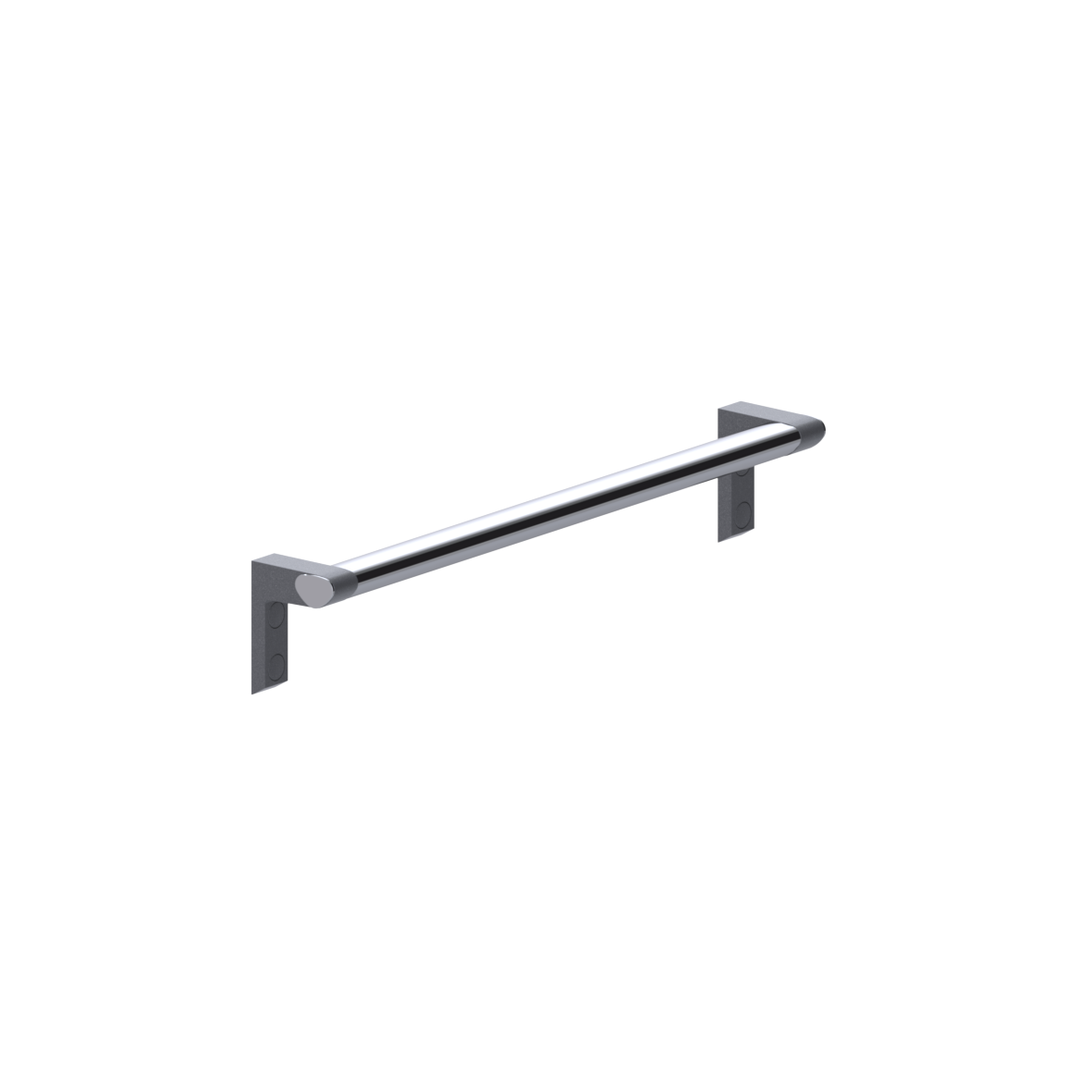 Cavere Care Chrome Shower handrail, left and right, 600 mm, Chrome metallic anthracite