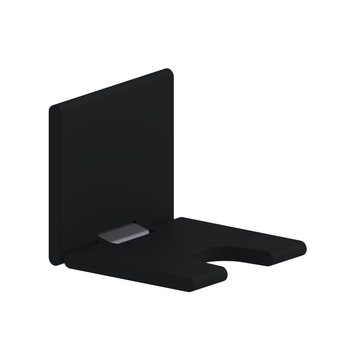 Care Hangzitje FR, met uitsparing, 450 x 563 x 406 mm, Cavere Antraciet-metallic, polster antraciet