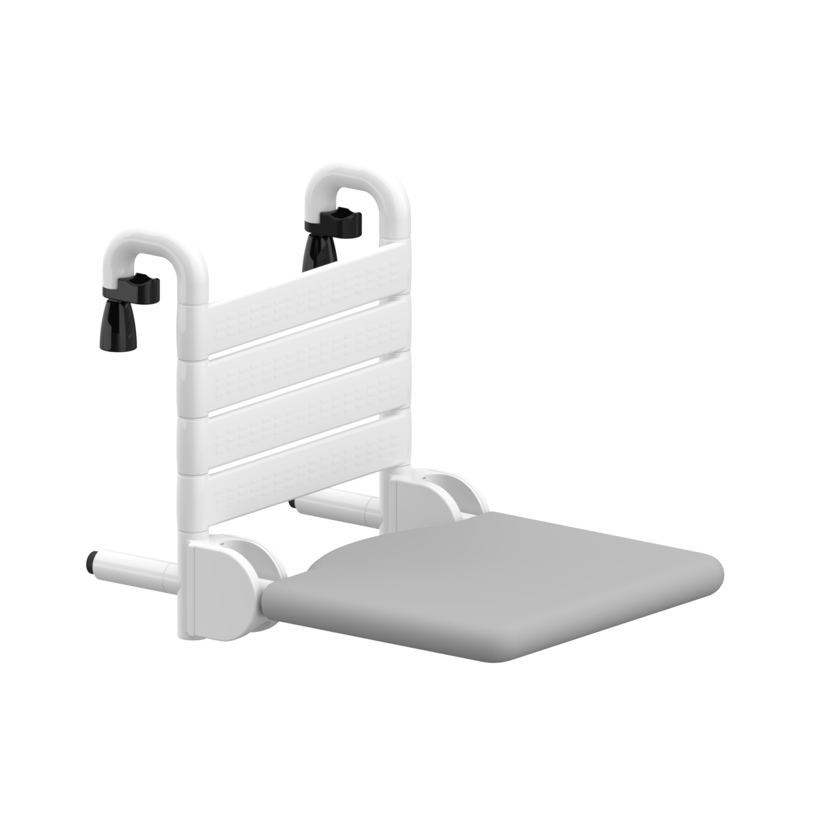 Nylon Care 400 Siège de douche à suspendre, 410 x 564 x 439 mm, Blanc, Rembourrage gris clair