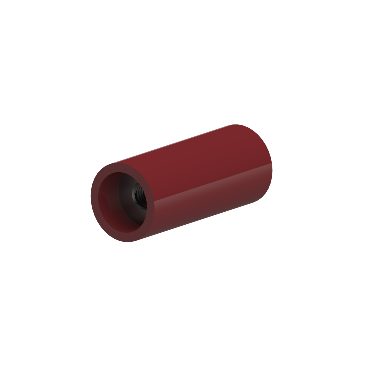 Nylon Coupling piece NY.KL, 80 x 34 x 34 mm, Dark red